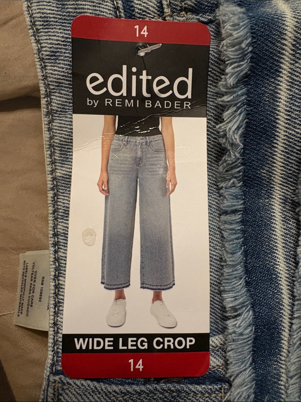 Edited by Remi Bader Wide Leg Crop Jeans - Light Blue